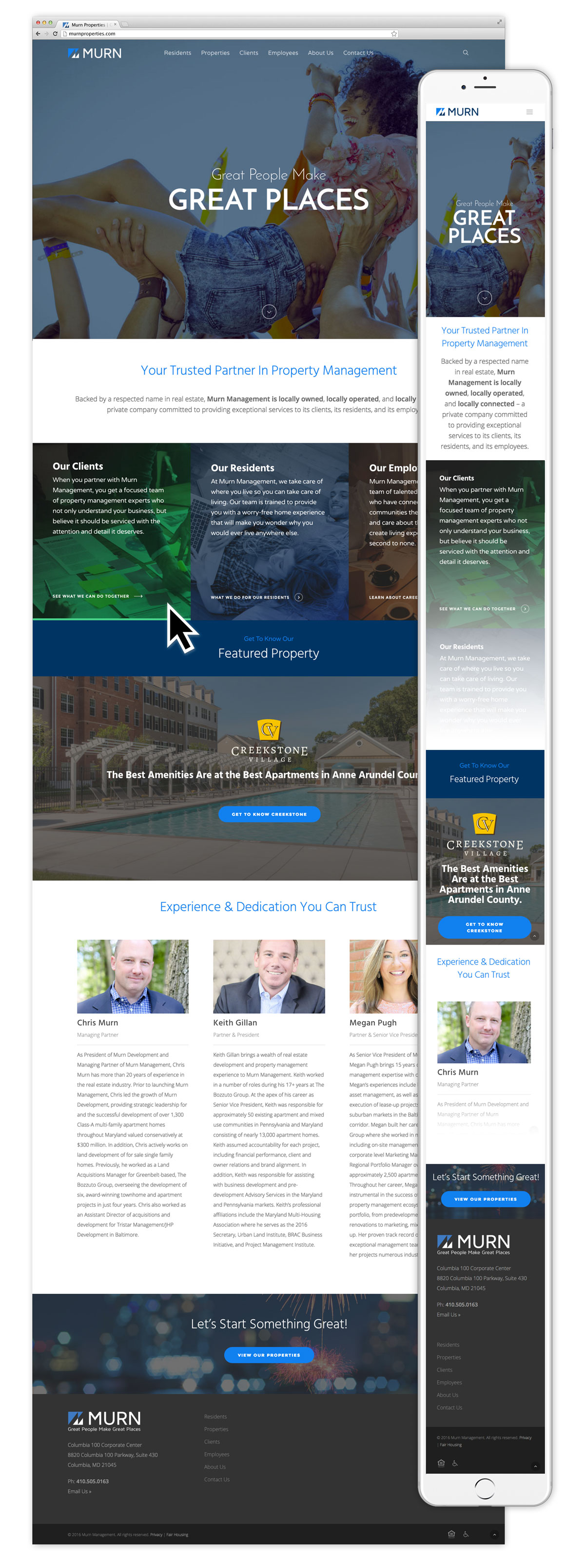 Murn Properties Website Development by O'Dell Graphic Solutions